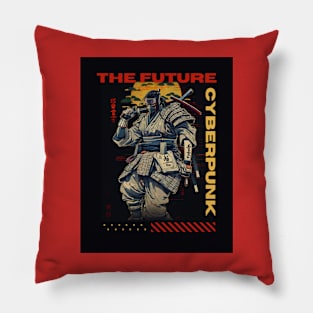 Cyberpunk samurai the future Pillow