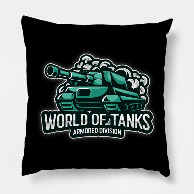 World Of Tanks Armored Division Pillow by Tip Top Tee's