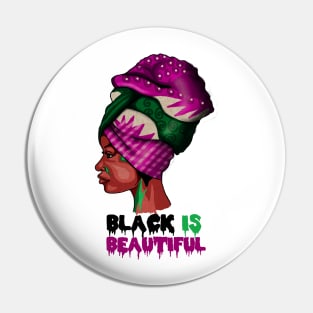 Black is Beautiful, Afro African Woman Pin