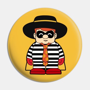 Funny Fat Hamburglar Pin