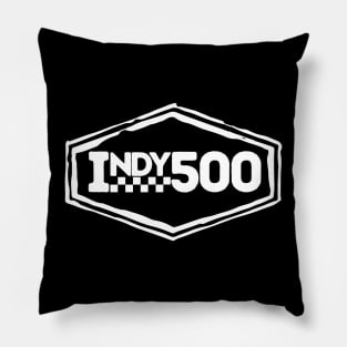 Indy 500 black and white graphic design Pillow