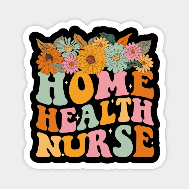 Home Health Nurse Flowers Magnet by antrazdixonlda