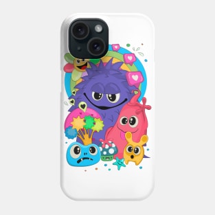 Cheerful company of monsters Phone Case