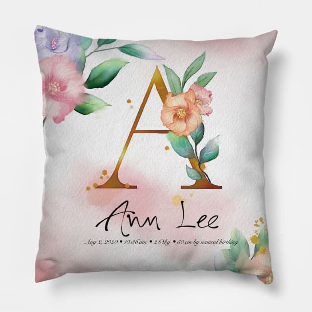 Custom Lettering Pillow by ChloeJiArt