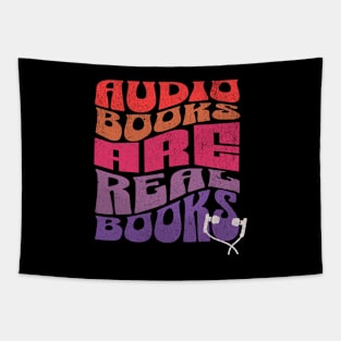 Audiobooks are Real Books - Pink and Violet Tapestry