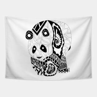 mexican panda bear in ecopop totonac patterns art Tapestry