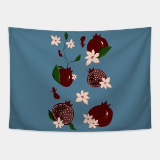 Pattern with pomegranate fruits Tapestry