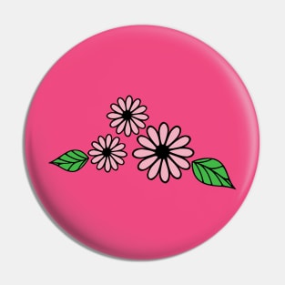 Pink Flowers Pin