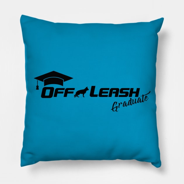 Graduate Pillow by OffLeashK9