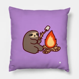 "Thank You" Campfire Sloth Pillow