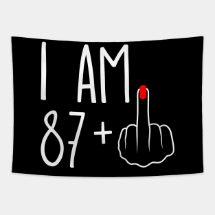 Vintage 88th Birthday I Am 87 Plus 1 Middle Finger Tapestry