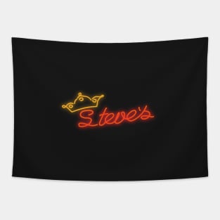 Steve's Neon Sign Tapestry