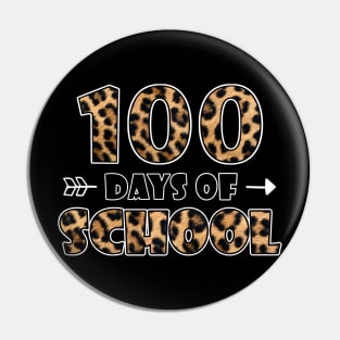 Cute Leopard 100 Days Of School Boys Girls Kids Pin