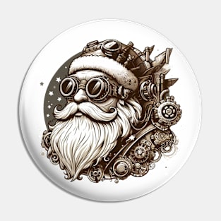 Gearhead Santa Steampunk Pin