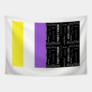 Nonbinary, They/Them Pronouns - Identity Pride Tapestry