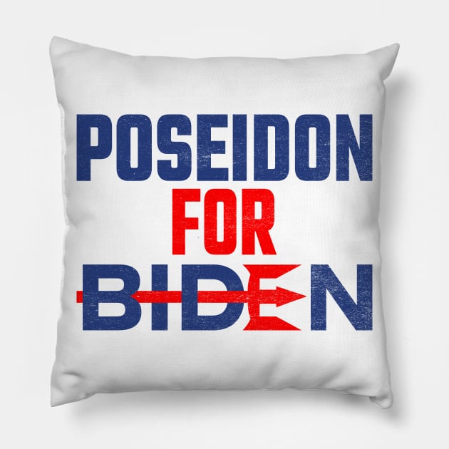 Poseidon For Biden Pillow by MZeeDesigns