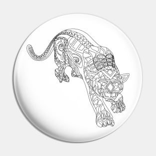 tora the tiger in ecopop totonac pattern art in line tattoo design Pin