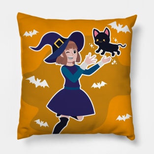 Little Witch - Halloween is here! Pillow