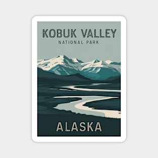 Kobuk Valley National Park Alaska Minimalist Travel Poster Magnet