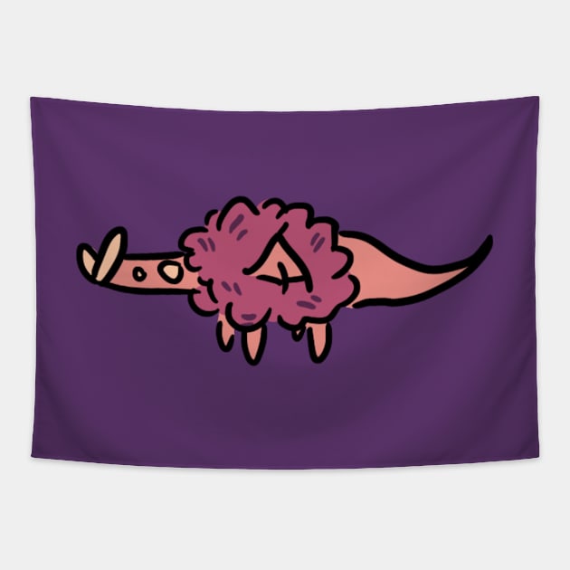 Raspberry Fluff Dragon :: Dragons and Dinosaurs Tapestry by Platinumfrog