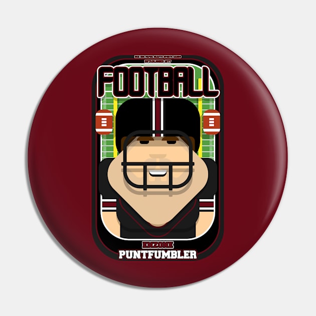 American Football Black and Maroon - Enzone Puntfumbler - Bob version Pin by Boxedspapercrafts