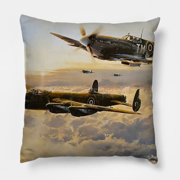 RAF Airfield Repairs Pillow by Aircraft.Lover
