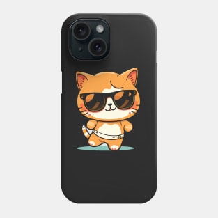 Cat wearing sunglasses Phone Case