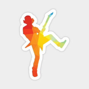 Rainbow vectors Guitarist!! Rock on! Magnet