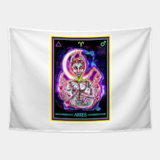 Aries Zodiac Card Tapestry