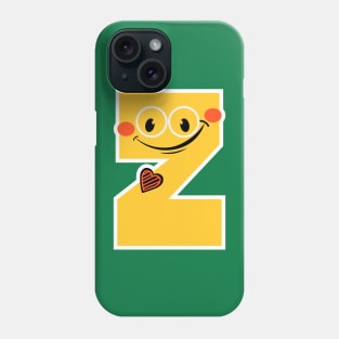 Funny Initial Letter Z - Zany Alphabet Gift for Zestful Kids Phone Case