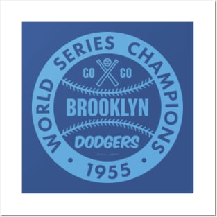 1954 BROOKLYN DODGERS Print Vintage Baseball Poster. Retro 