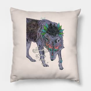 Journeying Spirit (Wolf) Pillow