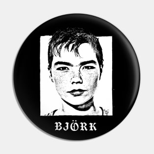 Bjork // Retro Style Fan Design Pin