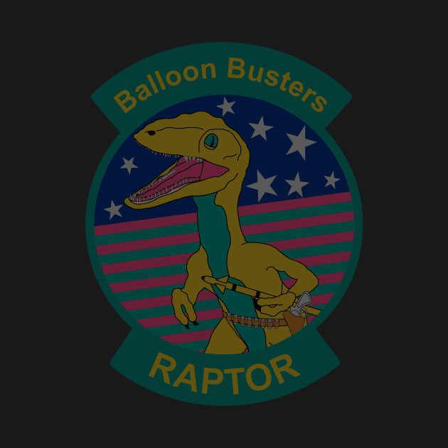 Chinese Spy Balloon “Balloon Busters” F-22 raptor (subdued) patch by Dexter Lifestyle