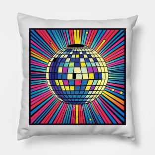 70s Retro Disco Ball Pillow