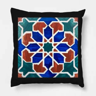Traditional Portuguese glazed tiles Pillow