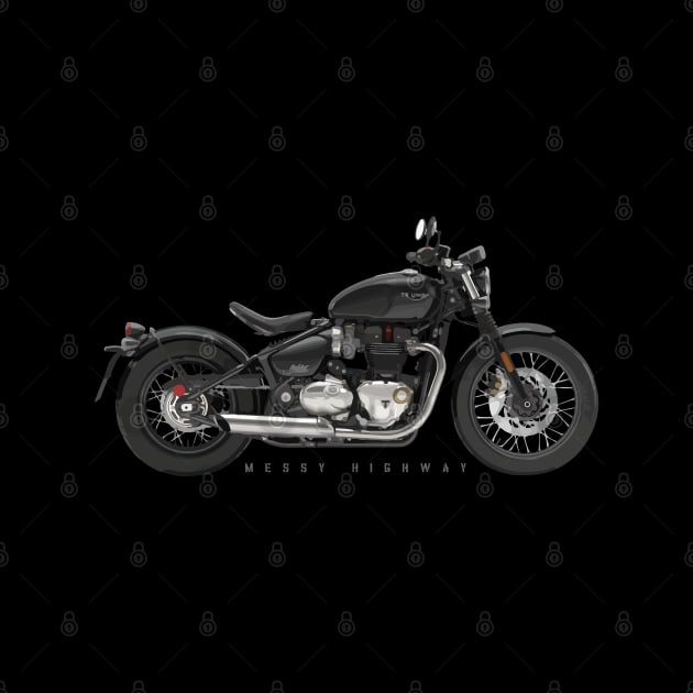 Triumph Bonneville Bobber 17 black, sn by MessyHighway