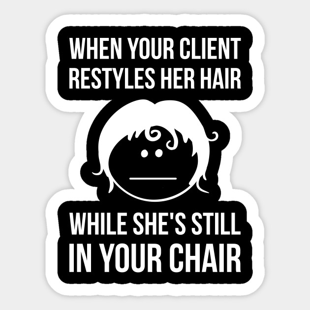 Meme Hairdresser Design Quote Restyles Hair While In Chair