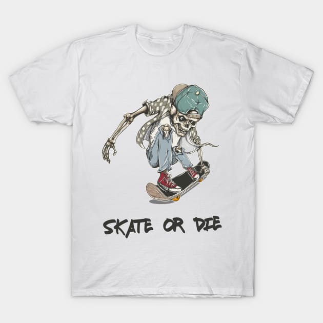 Skate or Die Skeleton Skater T-Shirt Women's T-Shirt