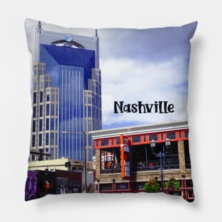 Cool photography of city Nashville Tennessee skyline sunset sky USA city break Pillow