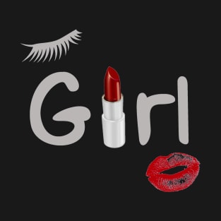 Lipstick girl  design T-shirt T-Shirt