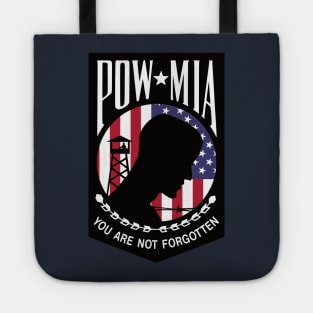 Pow Mia Flag USA prisoner of war you are not forgotten Tote