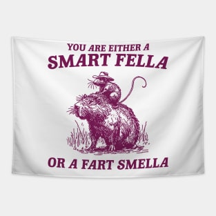 Are You A Smart Fella Or Fart Smella Vintage Shirt, Funny Rat Riding Cabybara Tapestry