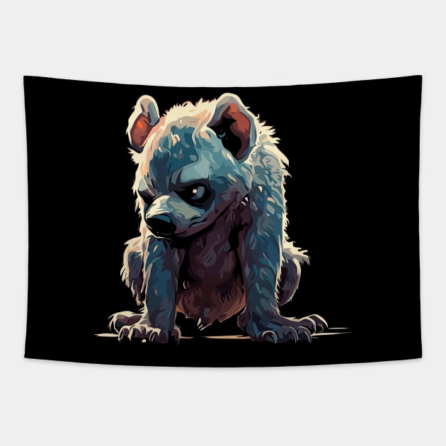 Zambia hyena Tapestry by TomFrontierArt