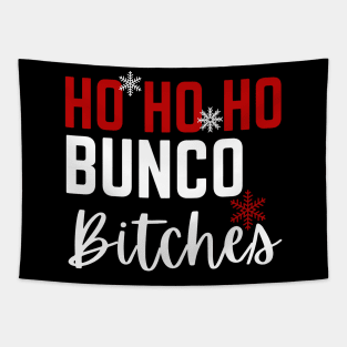 Ho Ho Ho Bunco Bitches Christmas Dice Game Gift Prize Tapestry