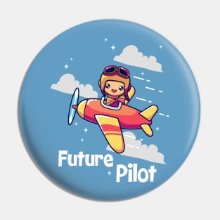 I'm the future pilot kids t-shirt Pin