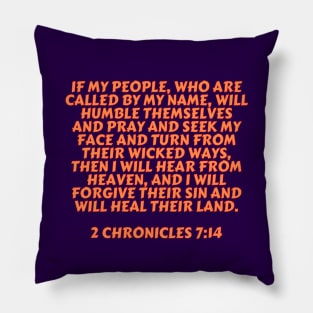 Bible Verse 2 Chronicles 7:14 Pillow