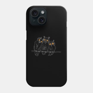 Orange-eyed owls Phone Case