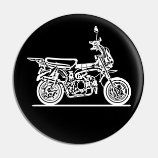 CT70 Minibike White Sketch Art Pin