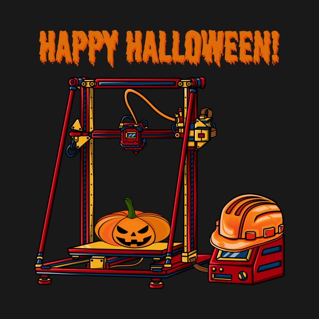 3D Printer #6 Halloween Edition by Merch By Engineer